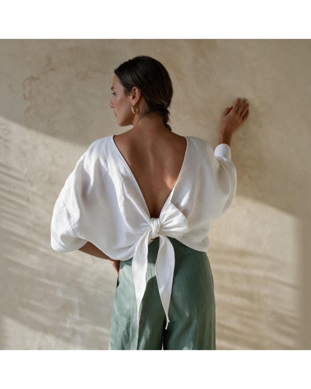 Kipépéo White Aida Multiway Tie Top