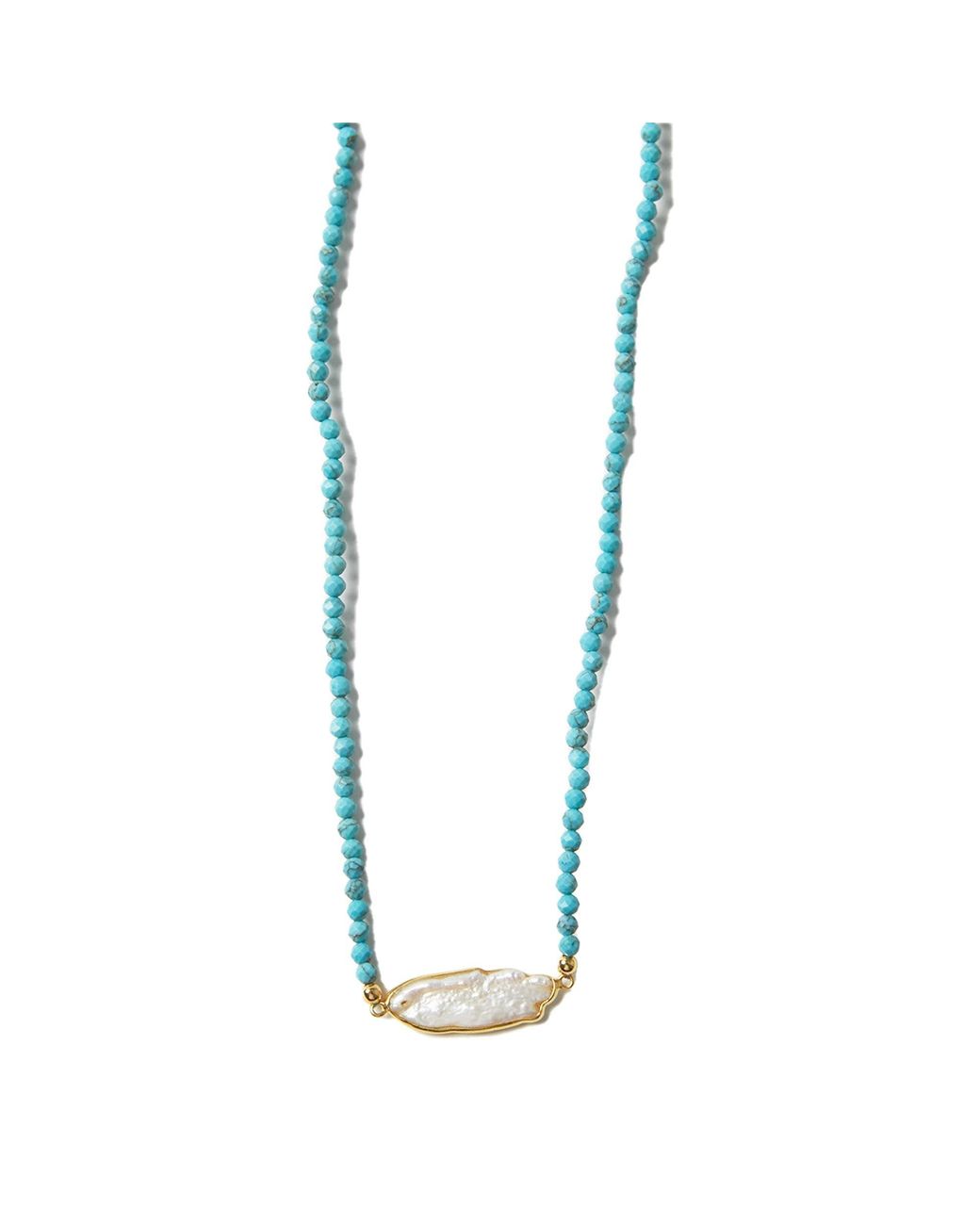 Argento Vivo Metallic The Pearl Bezeled Necklace