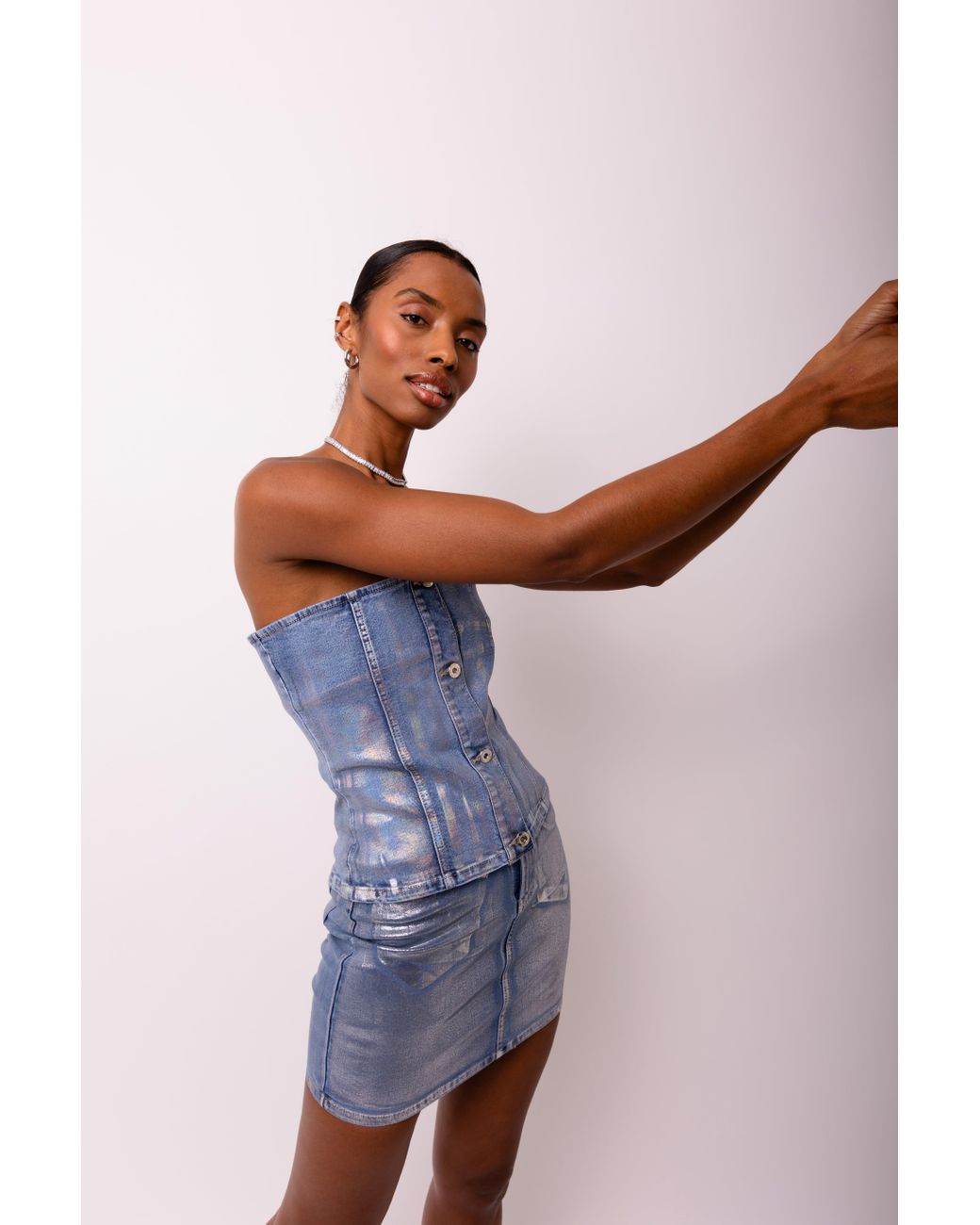 Andmary Amy denim mini skirt Mサイズ Amy denim mini skirt