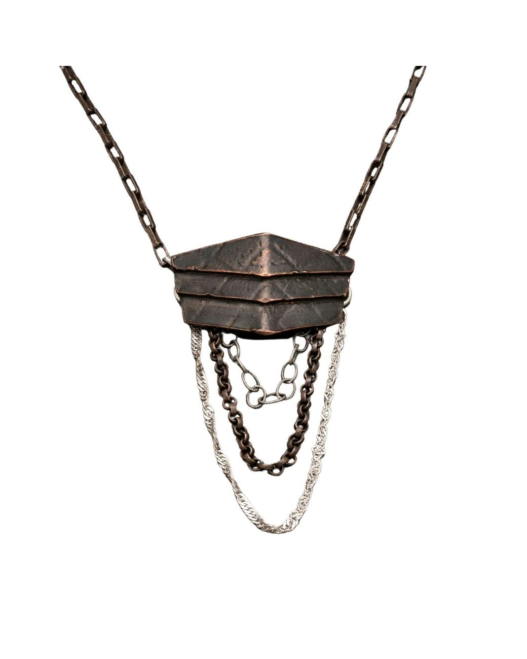 Zula Jewelry + Design White Bravery Shield Necklace