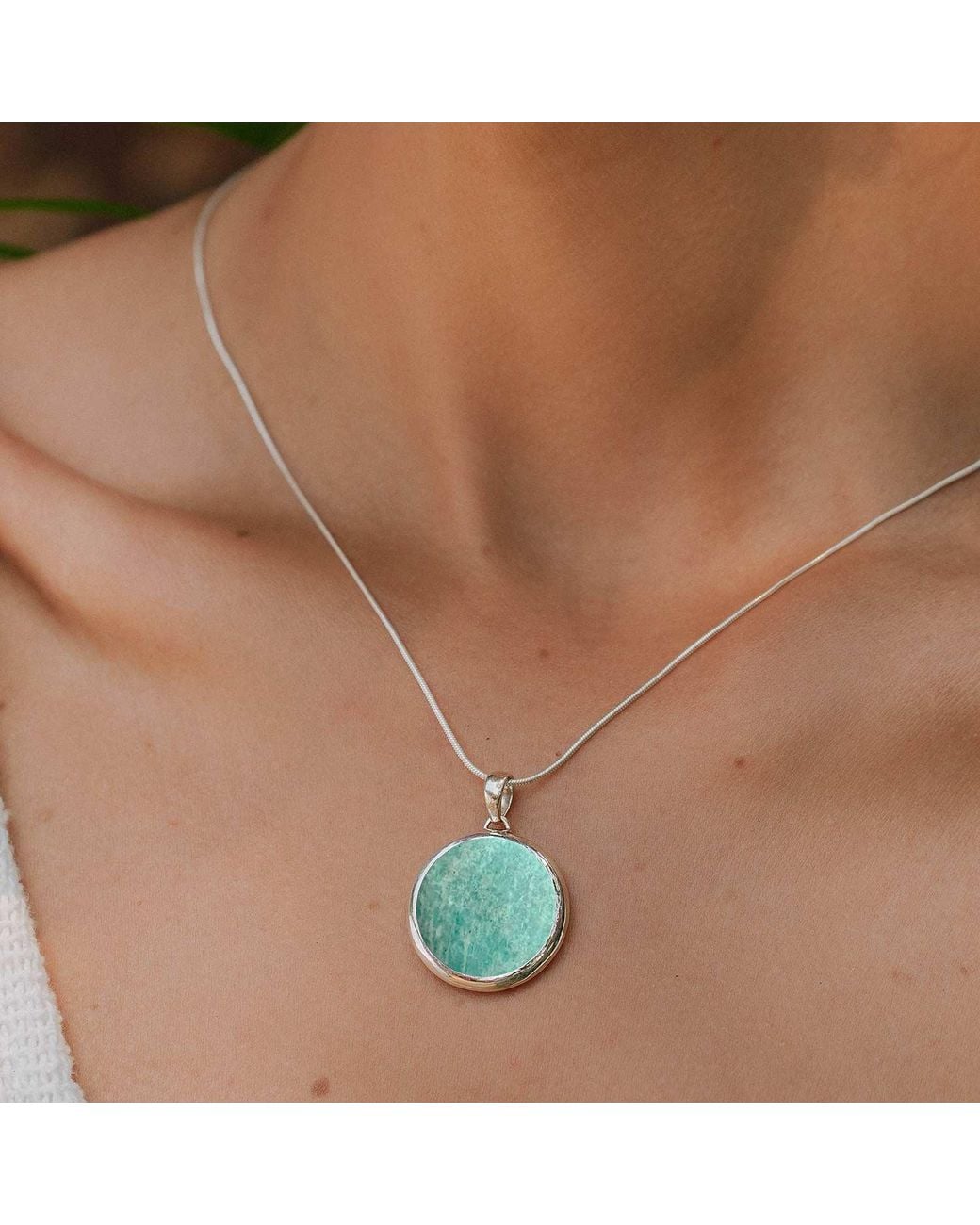Charlotte's Web Jewellery Blue Amazonite Balance Sterling Necklace