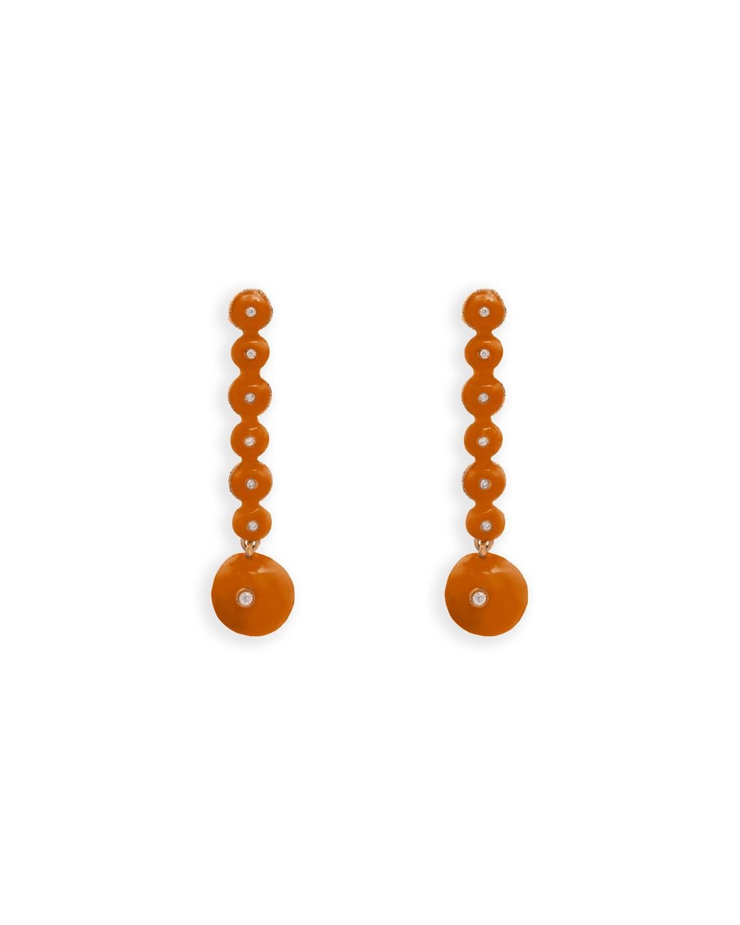 Lavani Jewels Orange Hibiscus Earrings