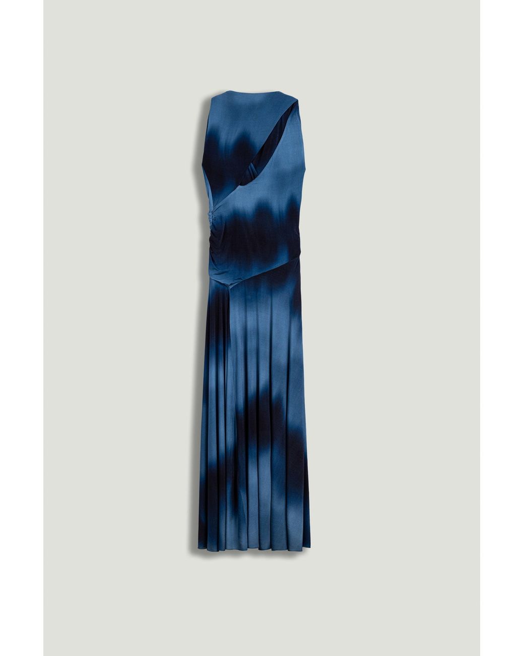 Nocturne Blue Draped Asymmetric Maxi Dress