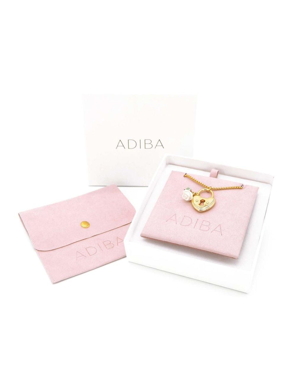 ADIBA Metallic The Lock Handmade Necklace