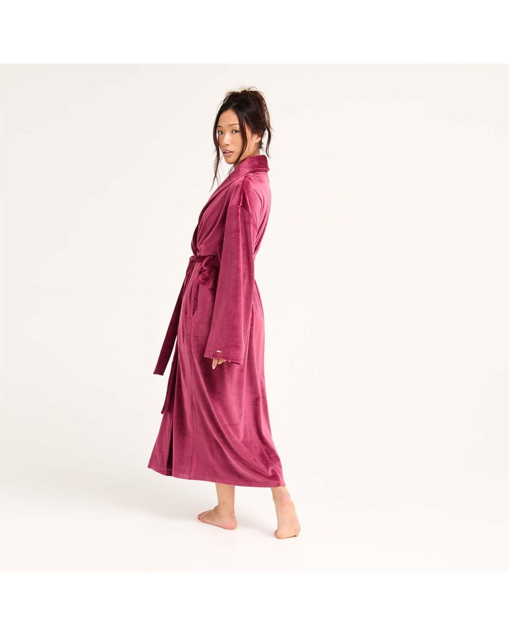 Pretty You London Purple Velour Longline Robe
