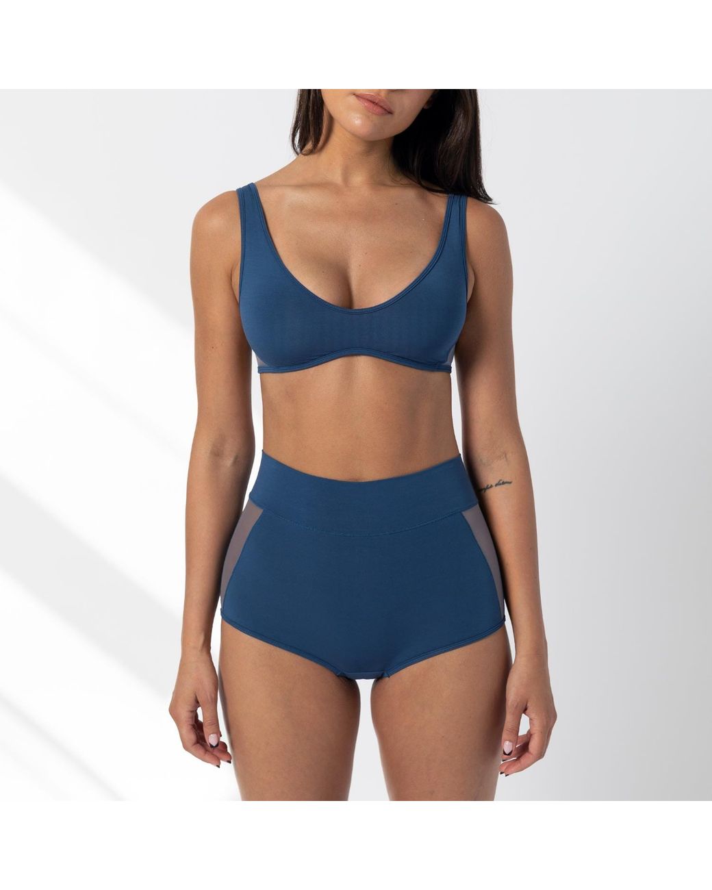 MONIQUE MORIN LINGERIE Blue Core Shorty Dark Denim