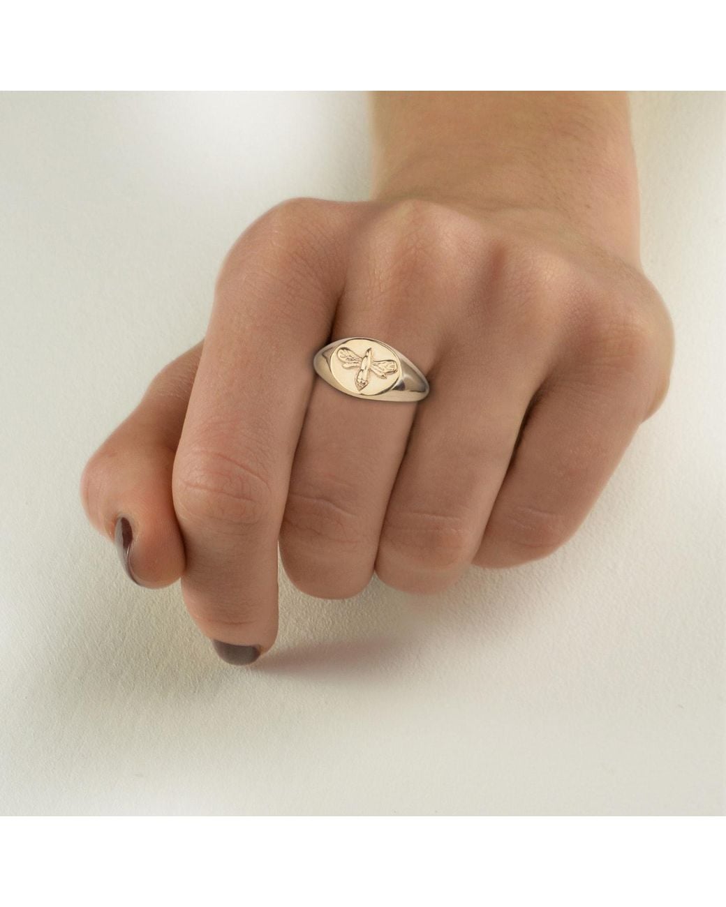 The Jewellery Store London Metallic Bee Signet Ring