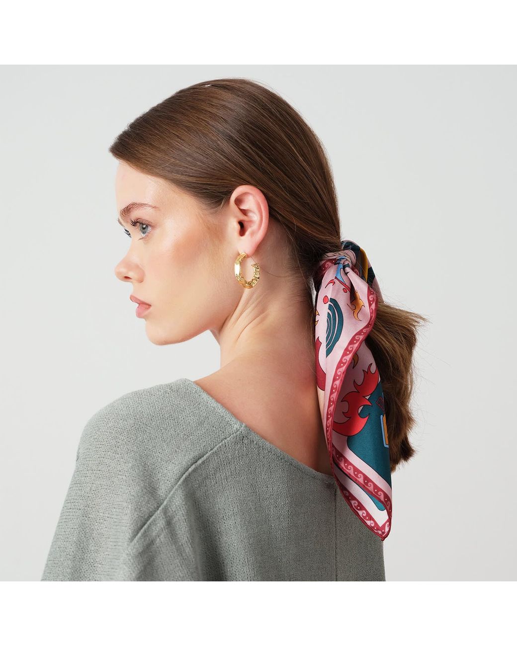 Iodes Red Amalfi Mini Foulard