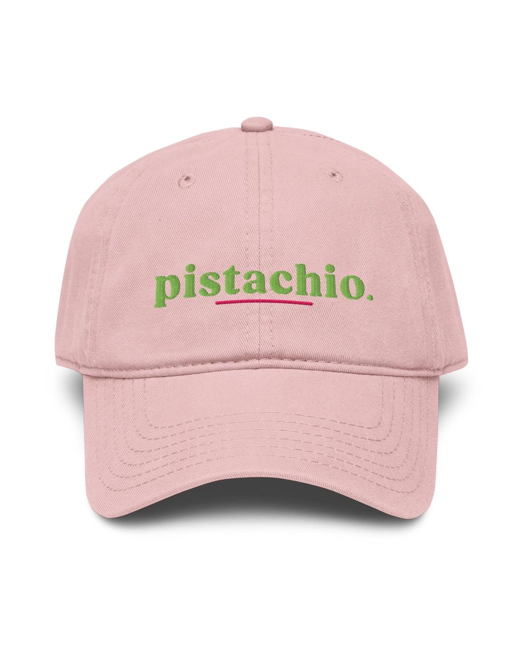 Anchor and Crew Pink Rose Pistachio Slogan Cotton Embroidered Cap