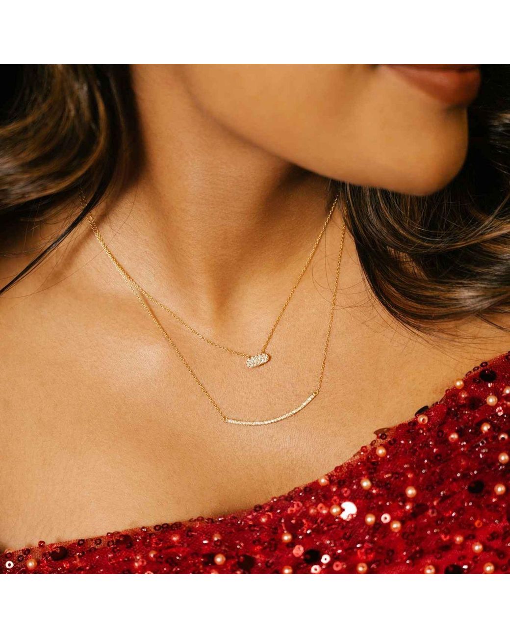 Inari Jewellery Metallic Stardust Cluster Necklace