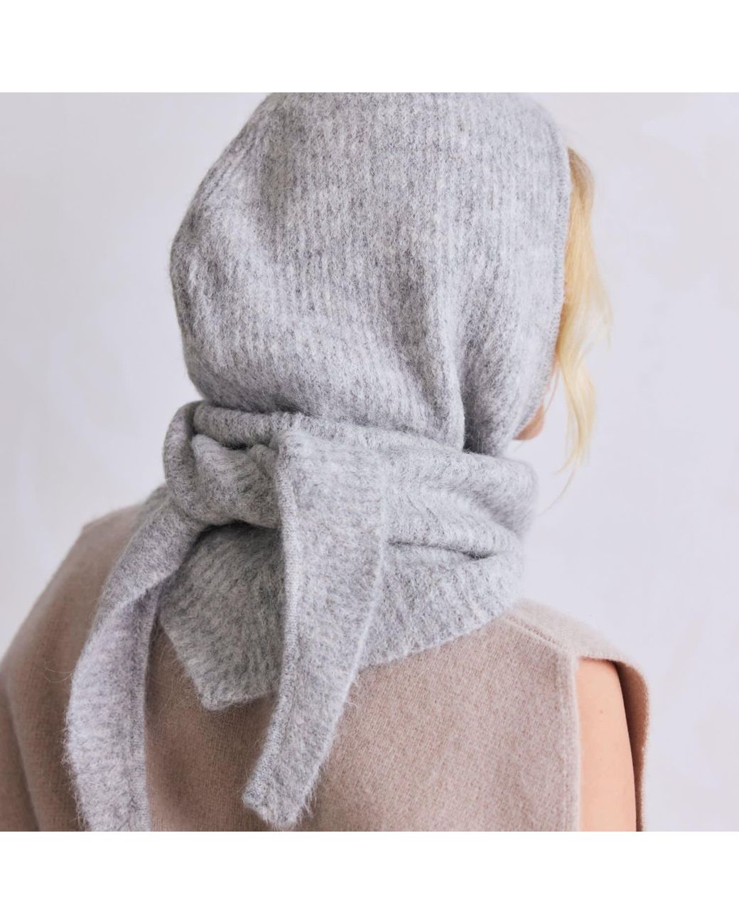 Arctic Fox & Co. Gray The Alpaca Hooded Scarf