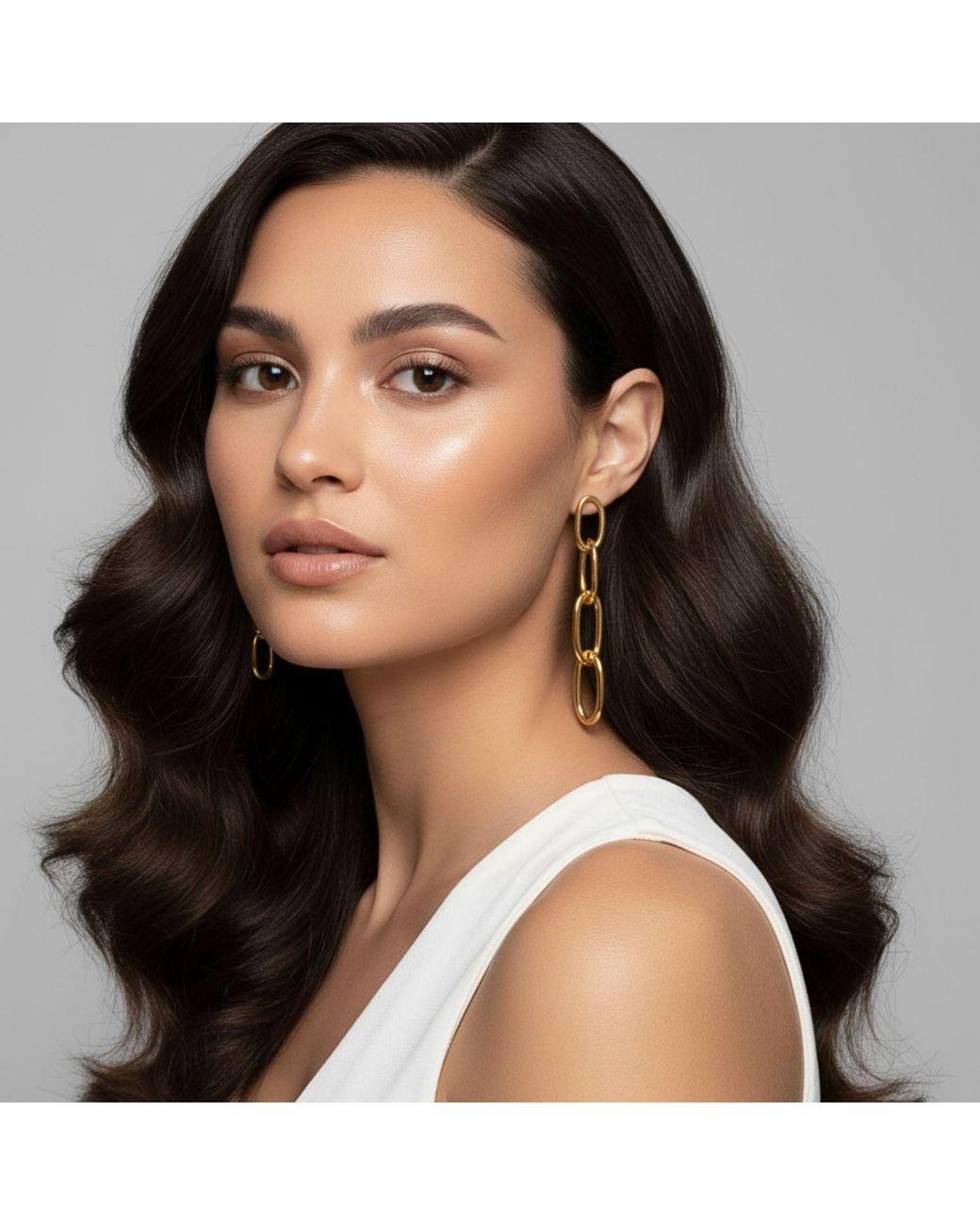 Jaredjamin Metallic Everly Drop Chain Post Earrings
