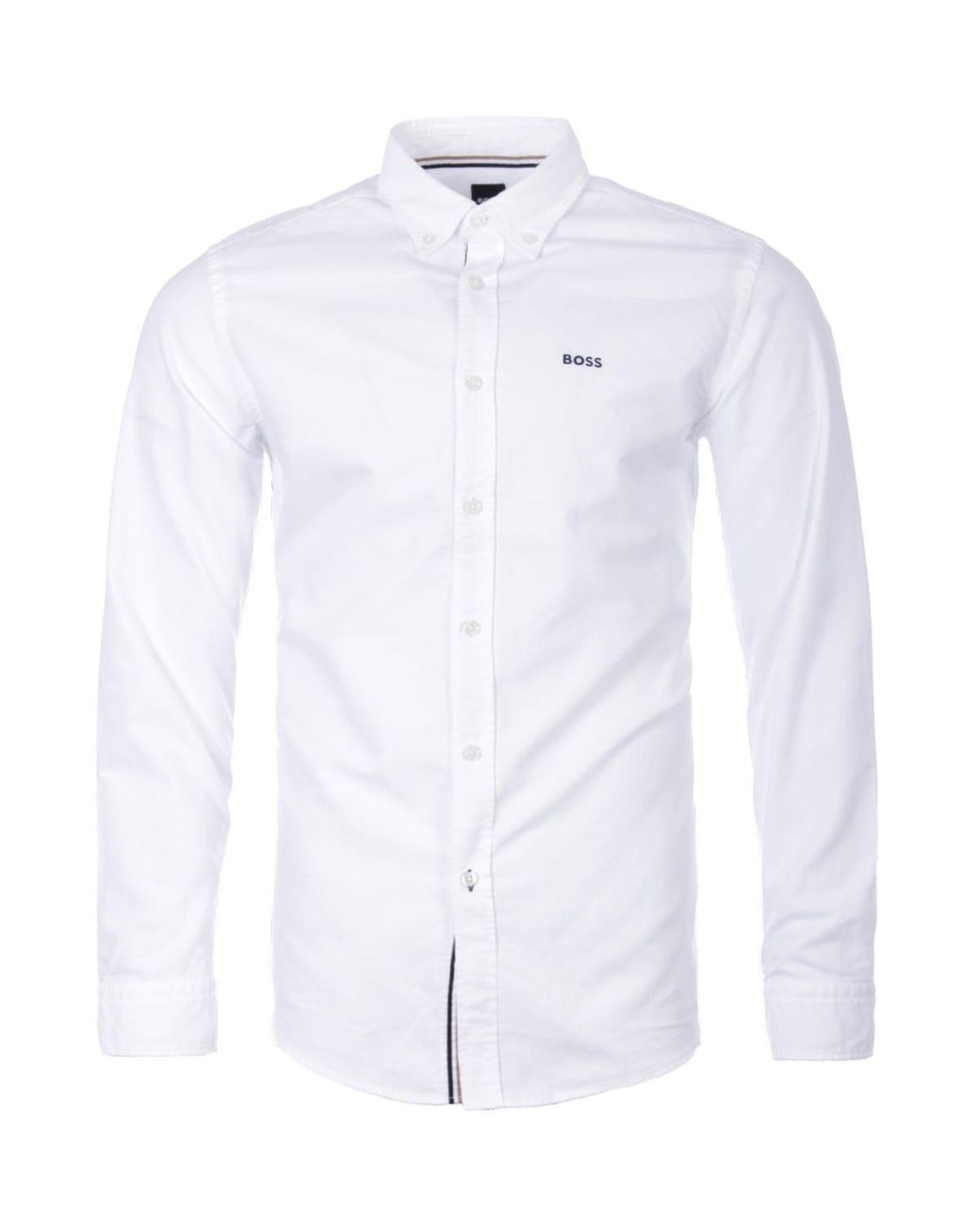 BOSS by HUGO BOSS Cotton Long Sleeve Button Down Shirt in White for Men |  Lyst UK