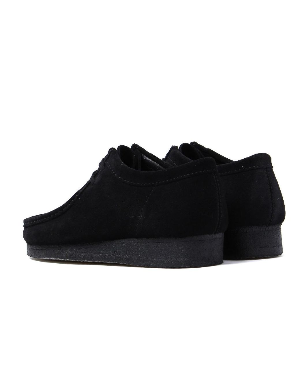 Clarks Black Suede Wallabee Low-cut 