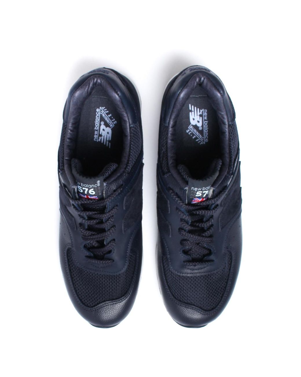 New Balance 576 Made In England Deep Navy Leather Trainers in Blue for Men  | Lyst