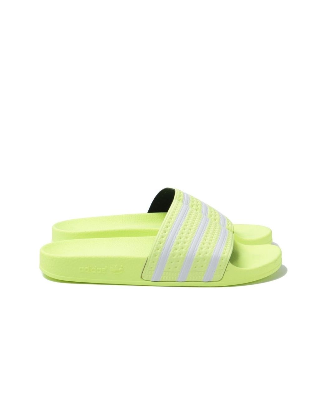 adidas Originals Adilette Neon Yellow Slides for Men | Lyst