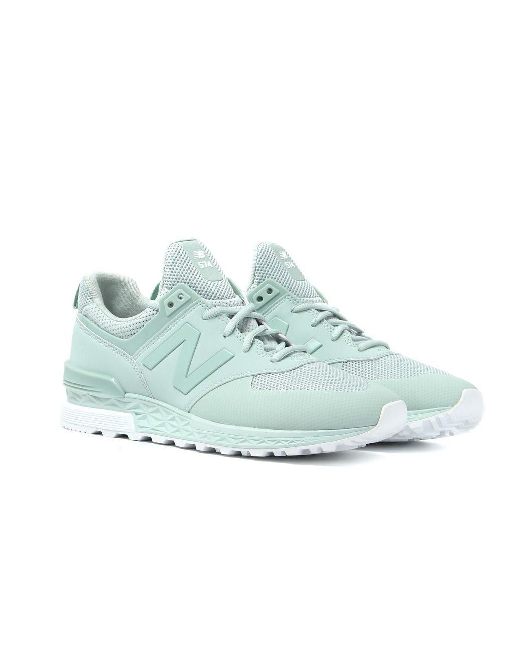 New Balance Synthetic Ms574 Mint Green Trainers for Men Lyst