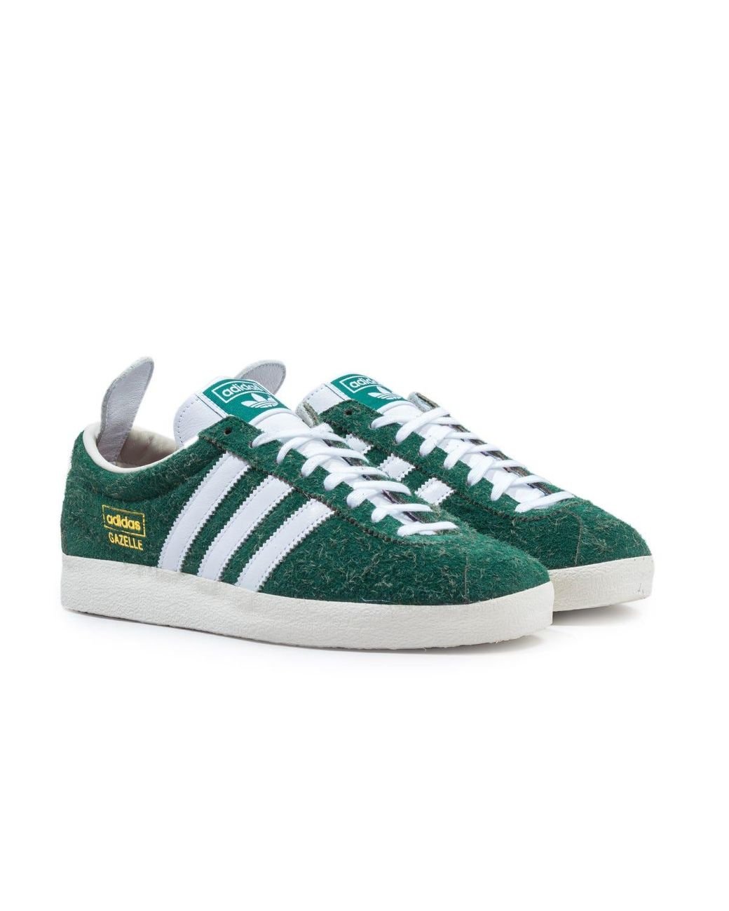 adidas Originals Suede Gazelle Vintage Green & White Trainers for Men ...