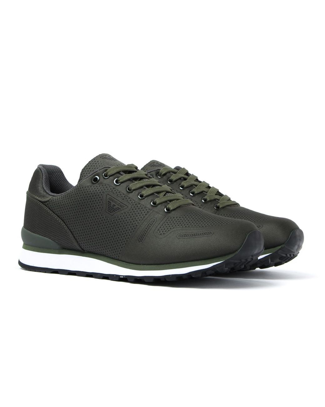 green armani trainers