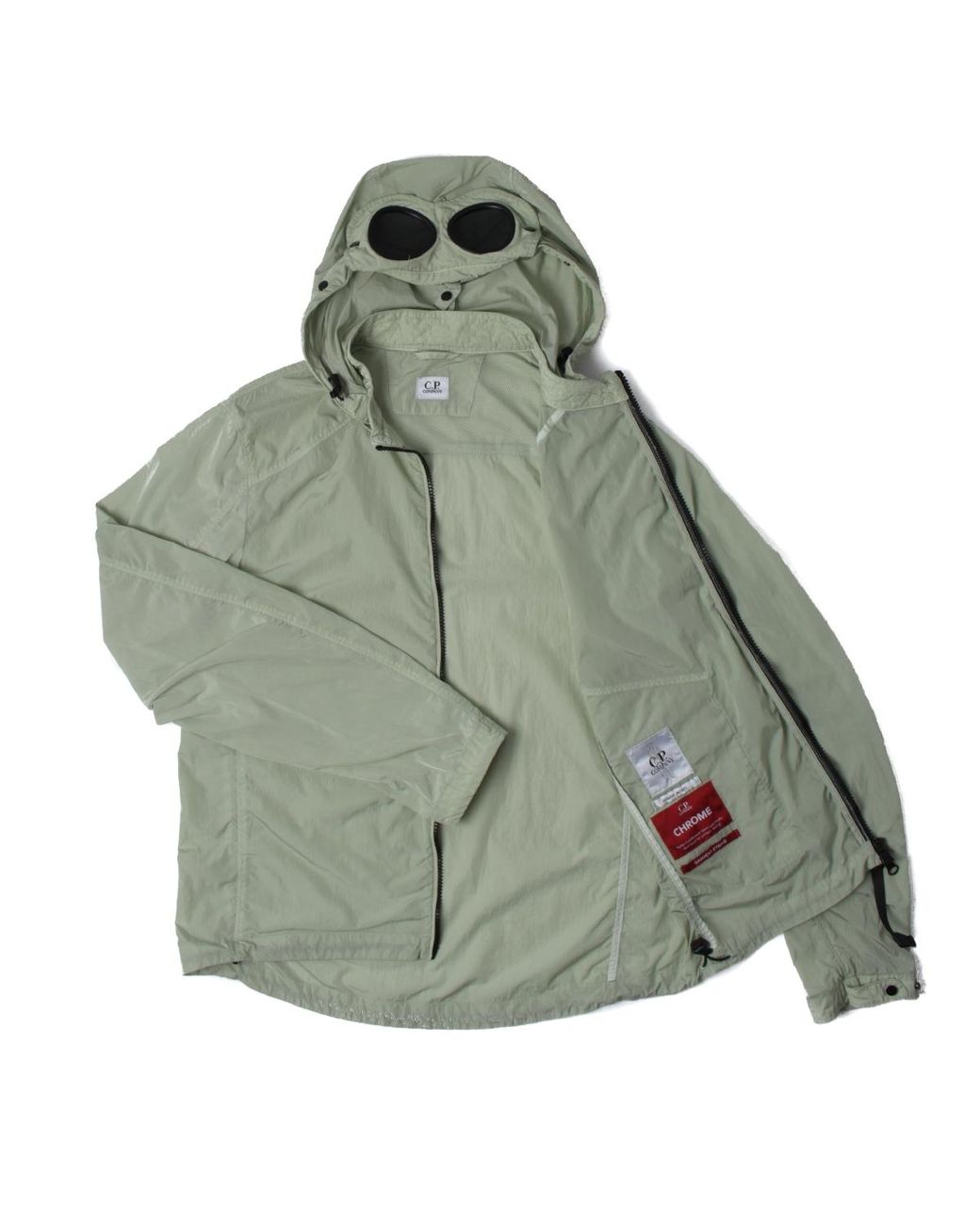 C.P. Company Synthetic Chrome Tea Green Lightweight Goggle Jacket for Men |  Lyst UK