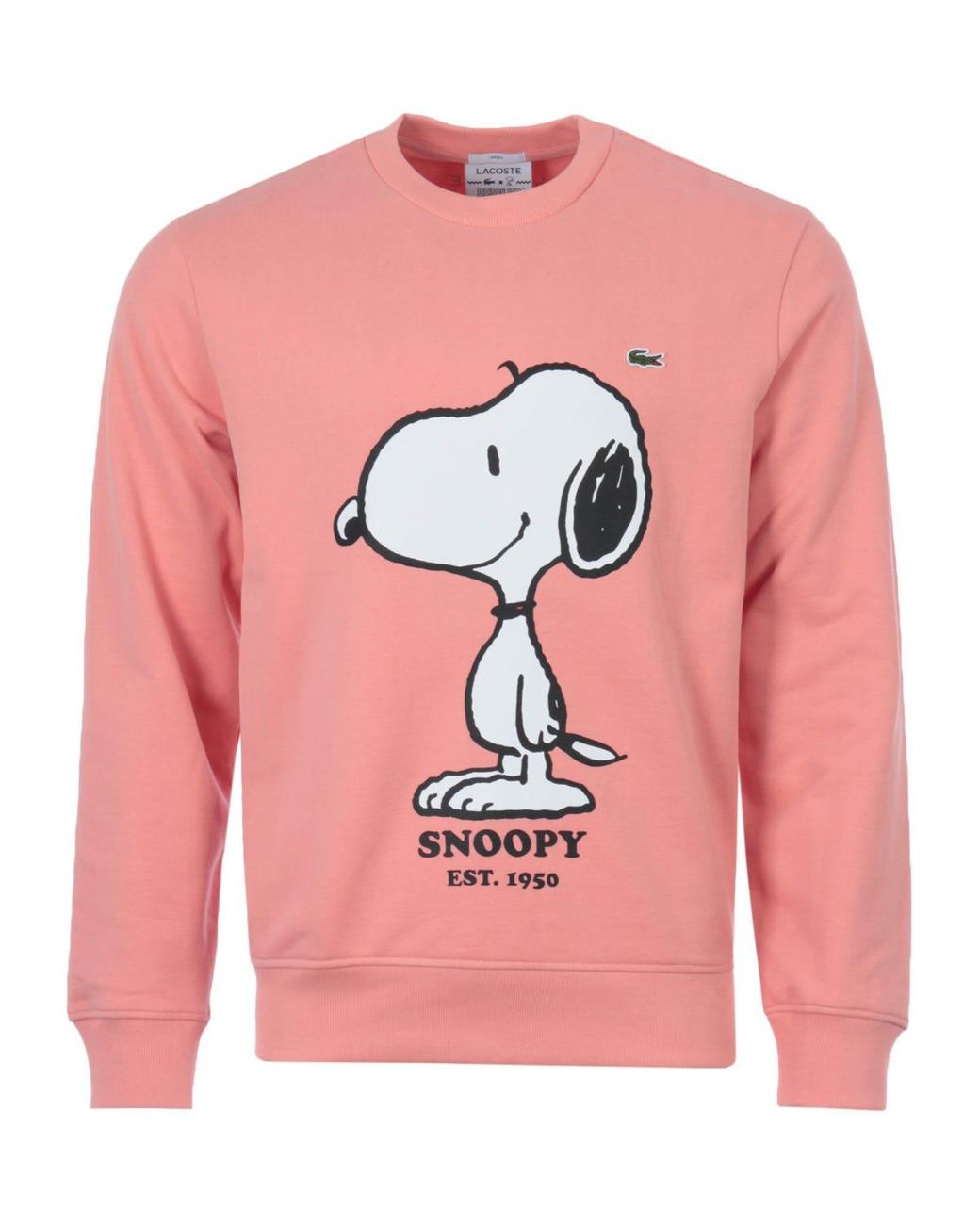 Lacoste X Peanuts Snoopy Organic Cotton Sweatshirt in Pink for Men Lyst