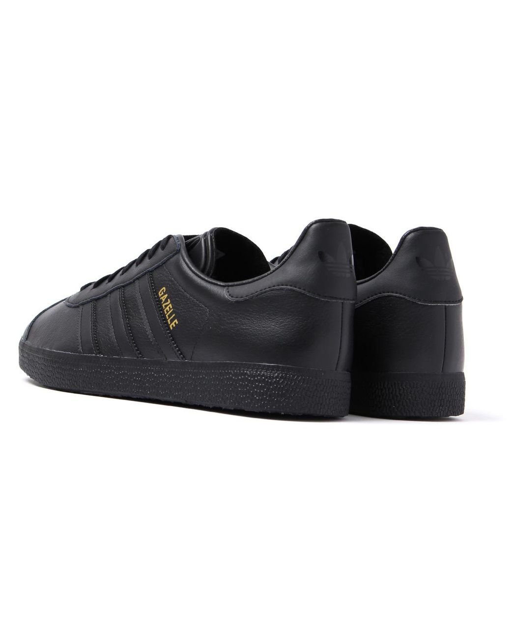 adidas Originals Gazelle Black Leather Trainers for Men | Lyst