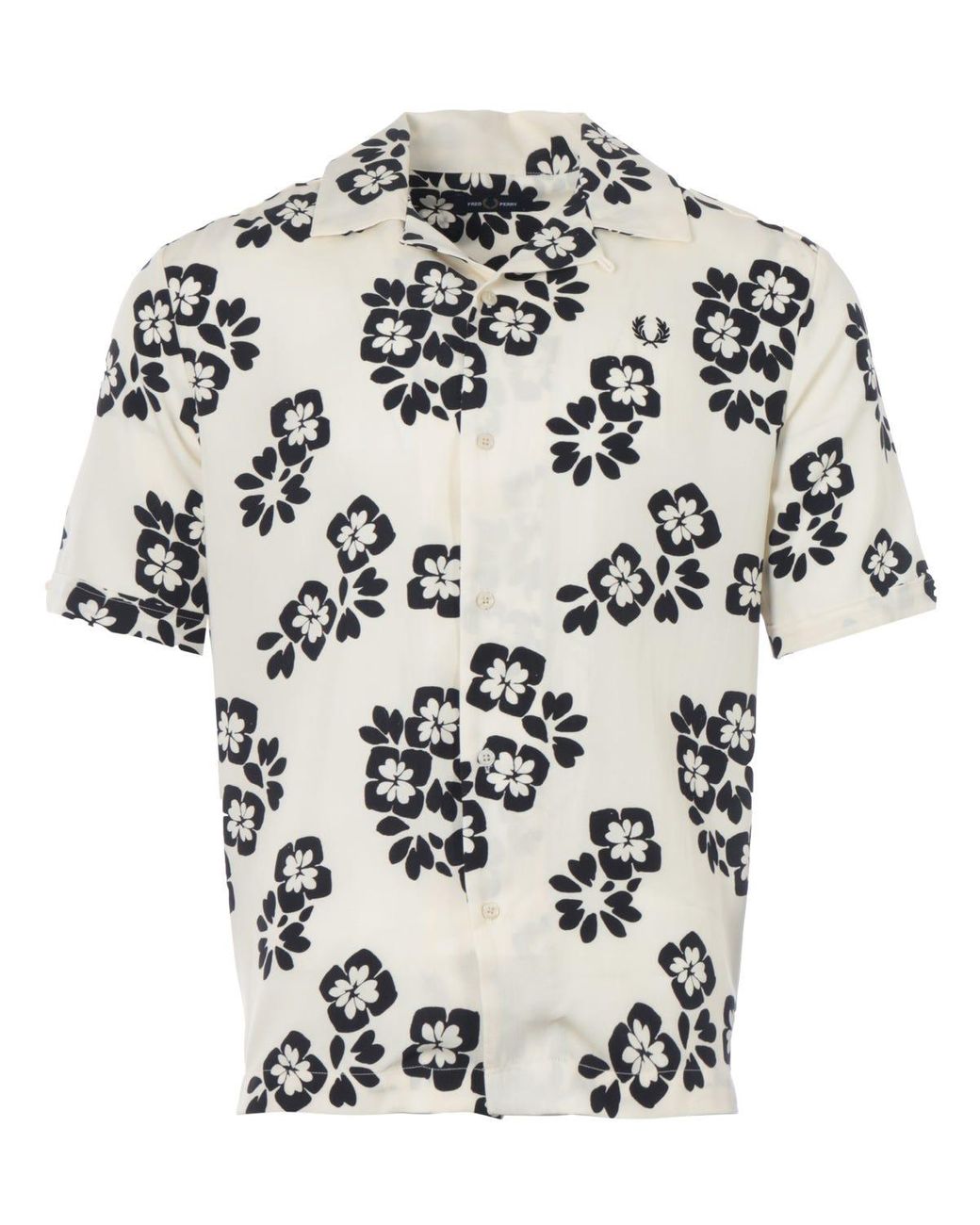 Fred Perry Floral Print Revere Collar 