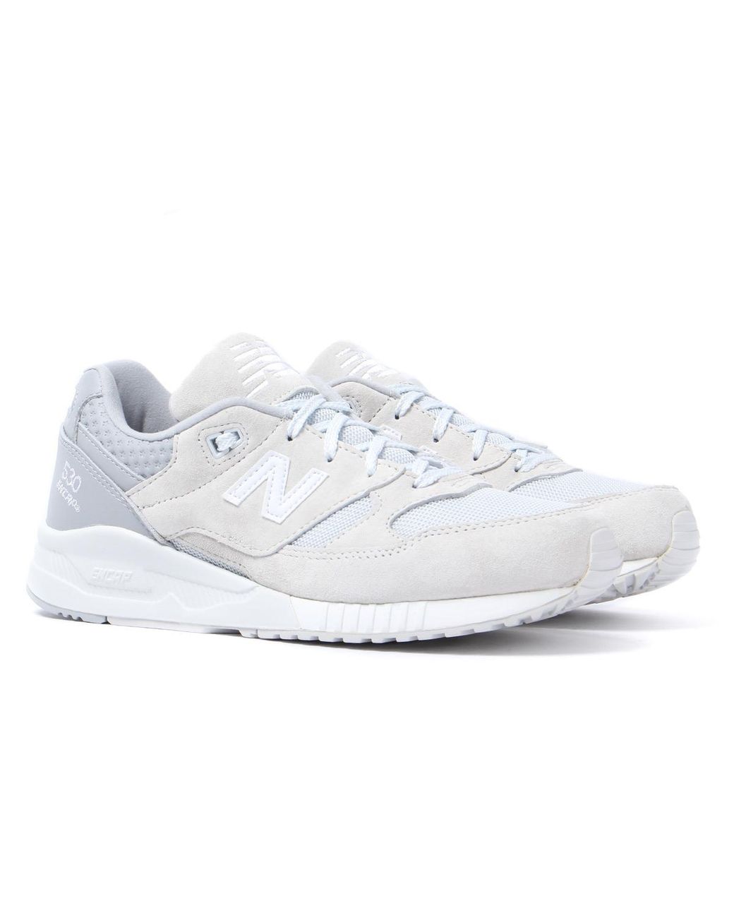 New Balance 530 Cream Suede Trainers Lyst
