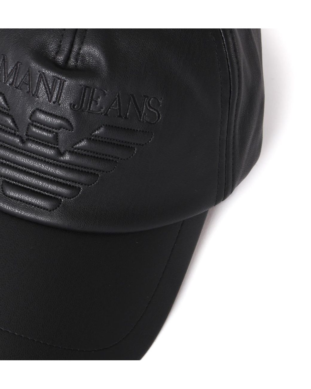Armani Jeans Black Leather Look Classic 