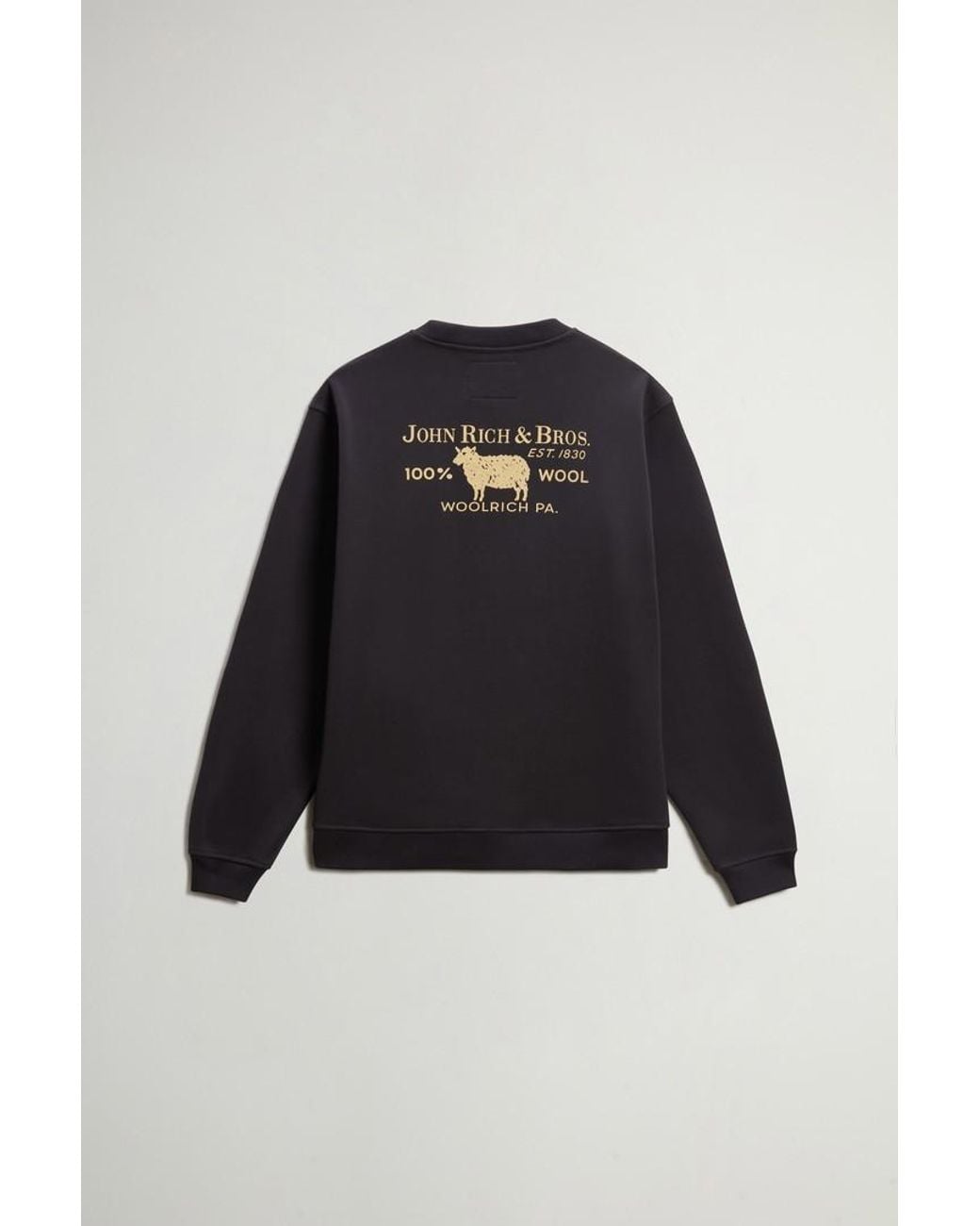Sudadera De Cuello Redondo De Mezcla De Algodón Con Estampado Para Hombre Talla Woolrich de hombre de color Blue