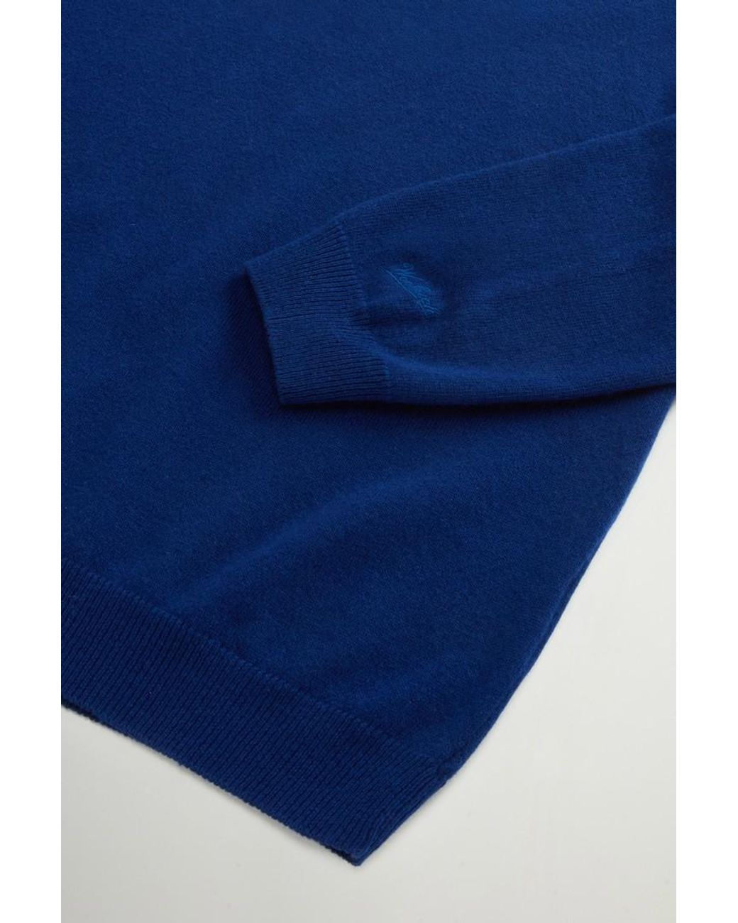 Jersey De Cuello Redondo De Pura Lana Virgen Para Hombre Talla Woolrich de hombre de color Blue