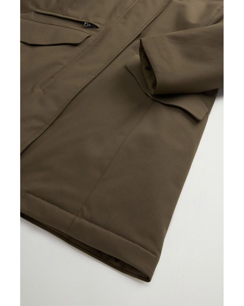 Abrigo De Light Stretch Con Capucha Extraíble Para Mujer Talla Woolrich de color Blue