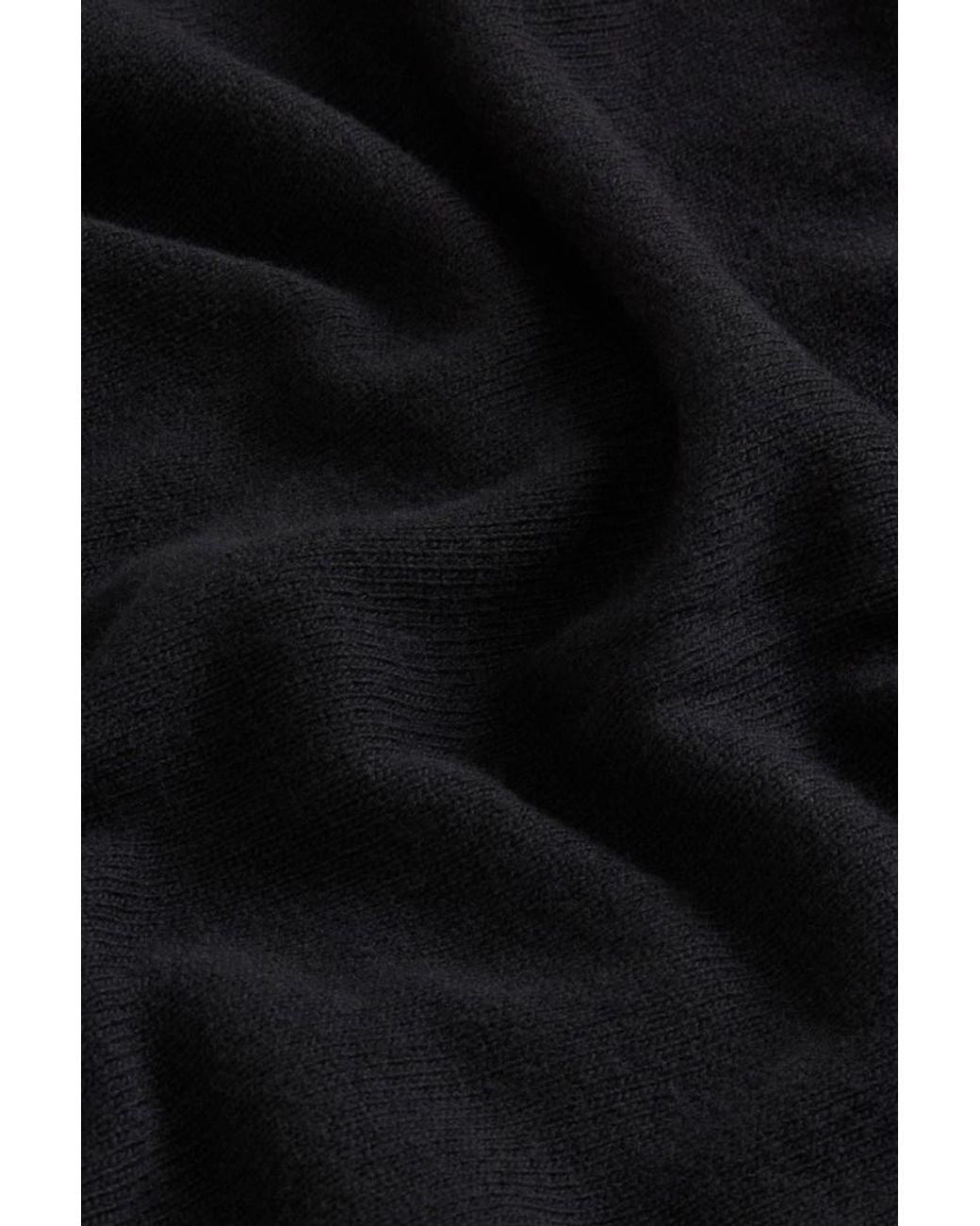 Jersey Con Cremallera Completa Y Capucha De Mezcla De Lana Y Cachemira Para Mujer Talla Woolrich de color Black