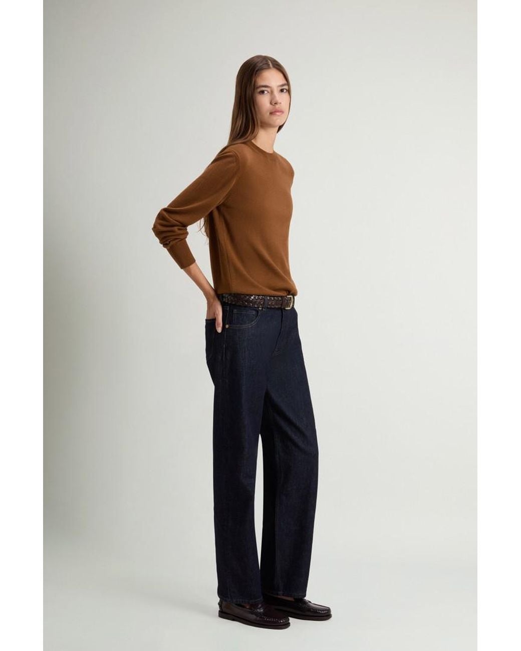 Jersey De Pura Lana Virgen Merina Para Mujer Talla Woolrich de color Brown