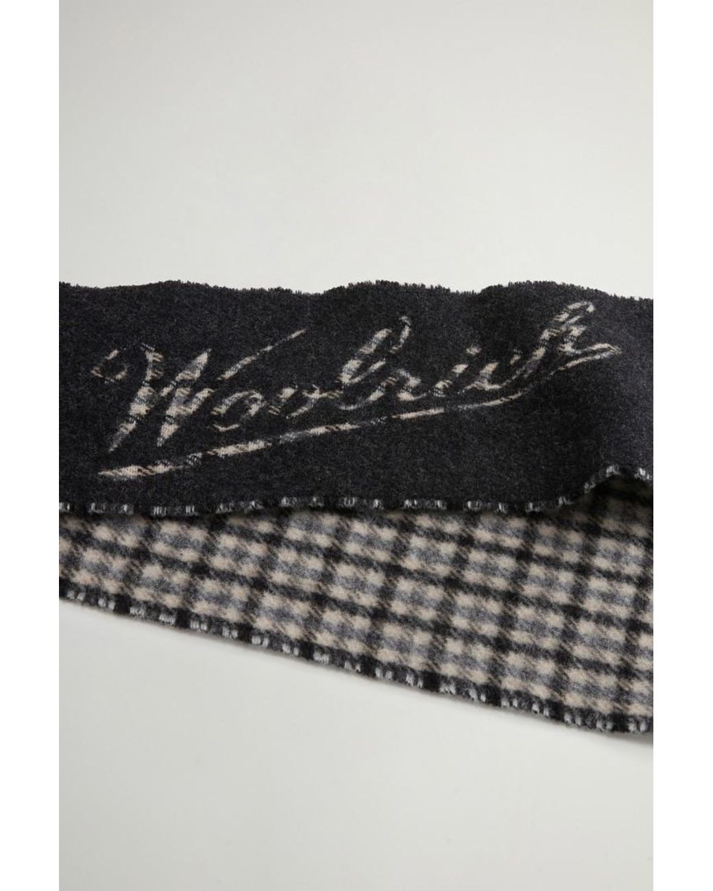 Bufanda De Pura Lana Con Estampado A Cuadros Para Hombre Talla One Woolrich de hombre de color White