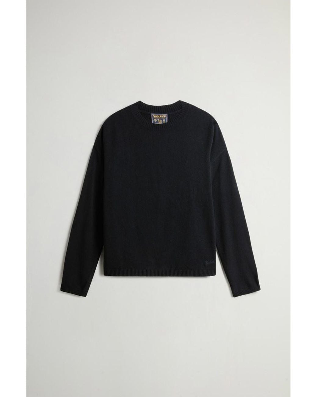 Jersey De Cuello Redondo De Mezcla De Lana Y Cachemira Para Mujer Talla Woolrich de color Black