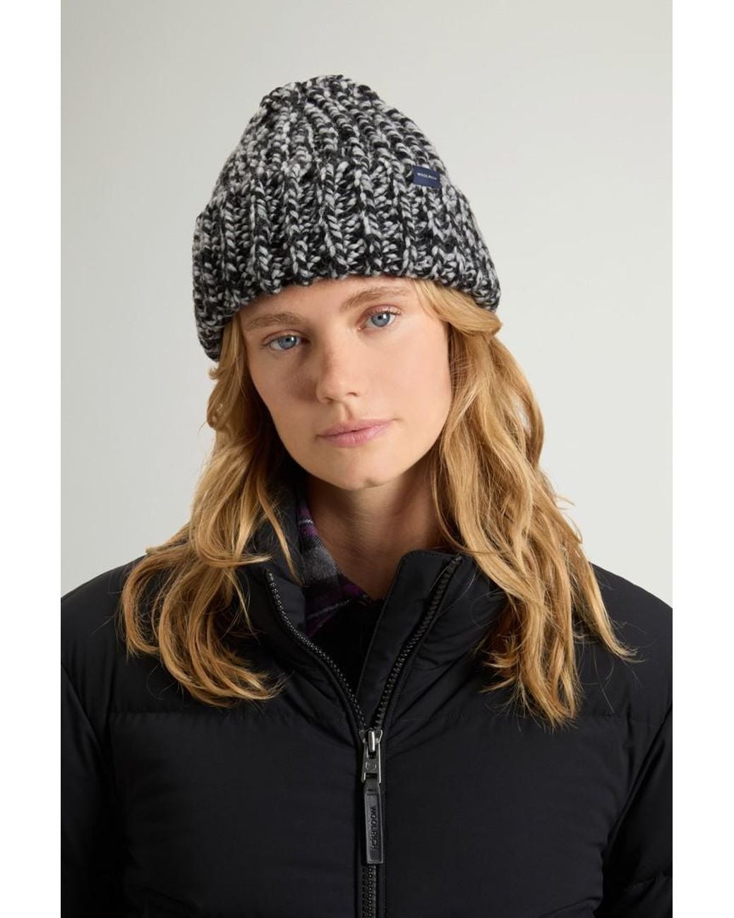 Gorro Chunky De Mezcla De Lana Y Alpaca Mouliné Para Mujer Talla Woolrich de color Black
