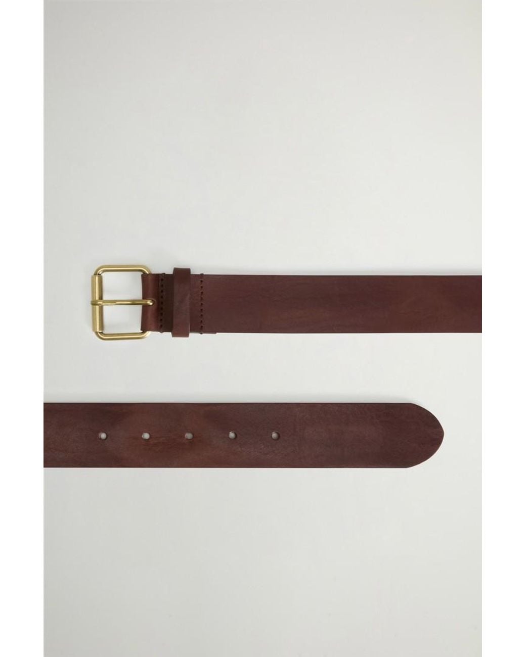 Cinturón De Piel Desgastada Para Hombre Talla Woolrich de hombre de color Gray