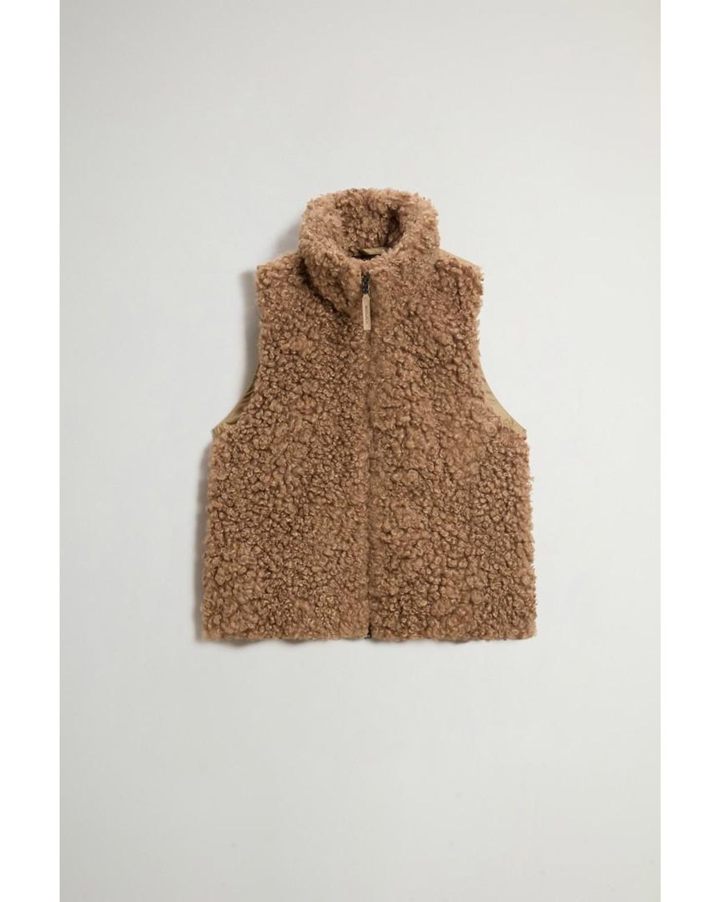 Chaleco Híbrido De Pelo Sintético Y Nailon Acolchado Para Mujer Talla Woolrich de color Blue