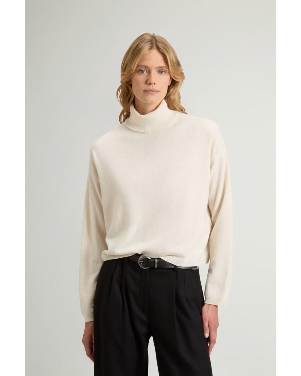 Jersey De Mezcla De Lana Y Cachemira Para Mujer Talla Woolrich de color Natural