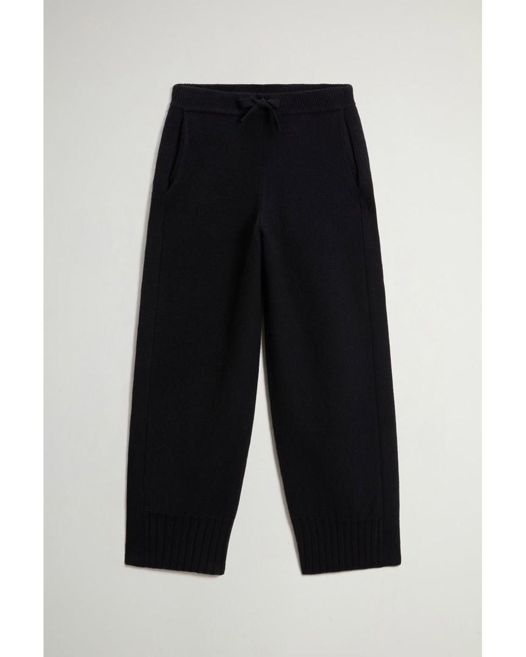 Pantalones De Lana Virgen Y Cachemira Para Mujer Talla Woolrich de color Blue
