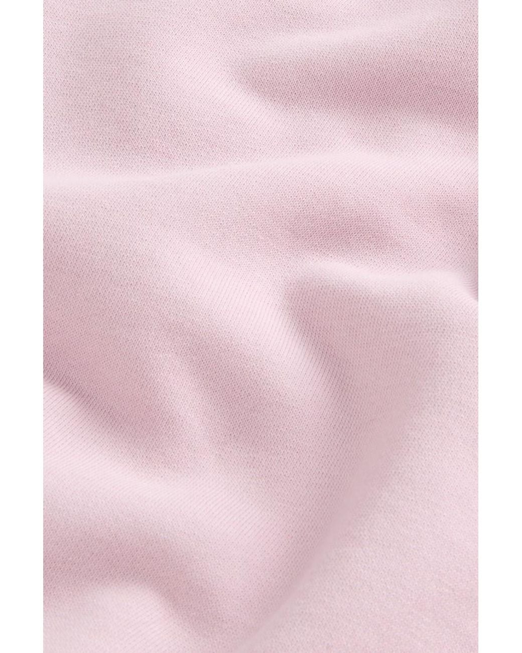 Sudadera De Cuello Redondo De Puro Algodón Para Mujer Talla Woolrich de color Pink