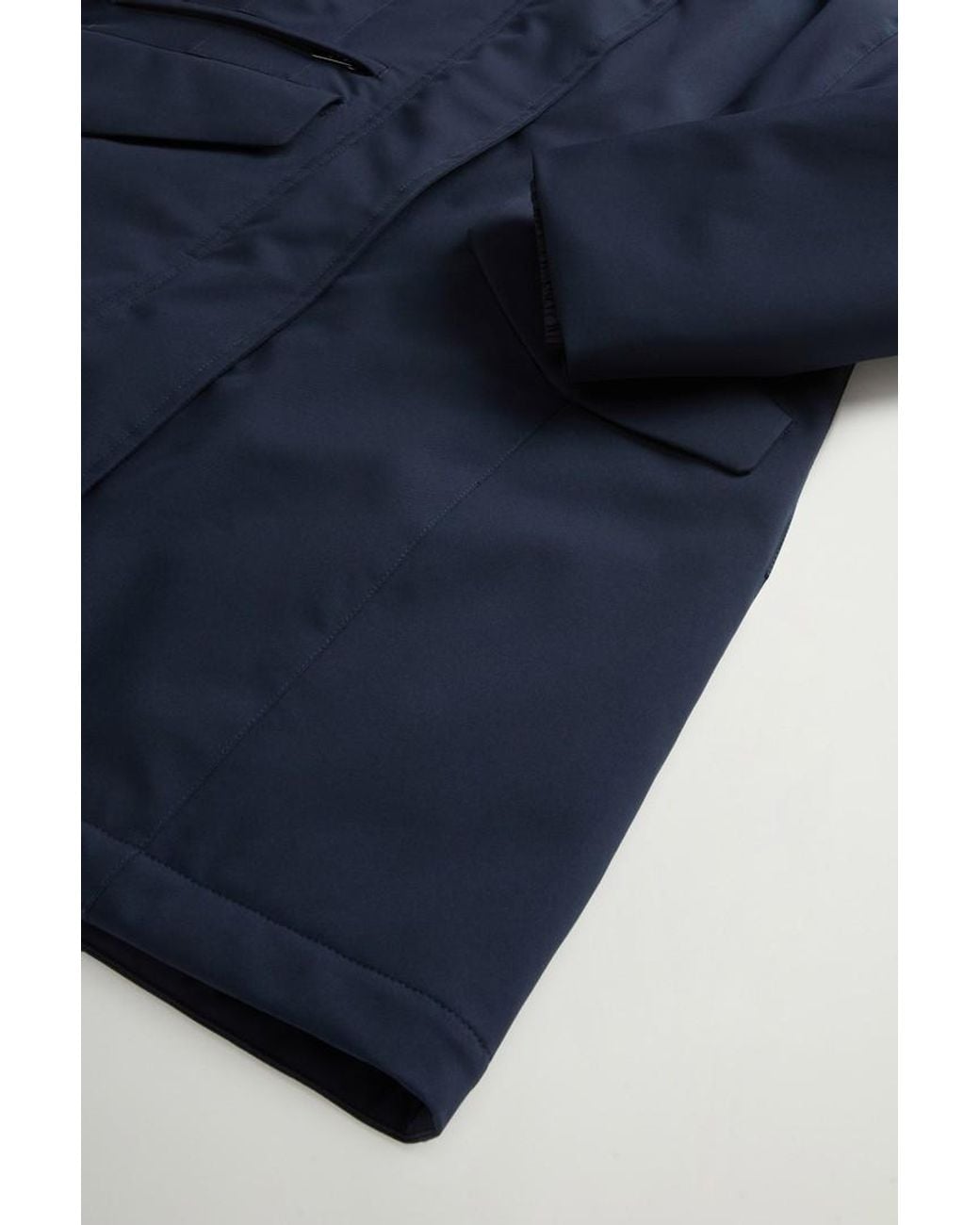 Abrigo De Light Stretch Con Capucha Extraíble Para Mujer Talla Woolrich de color Blue