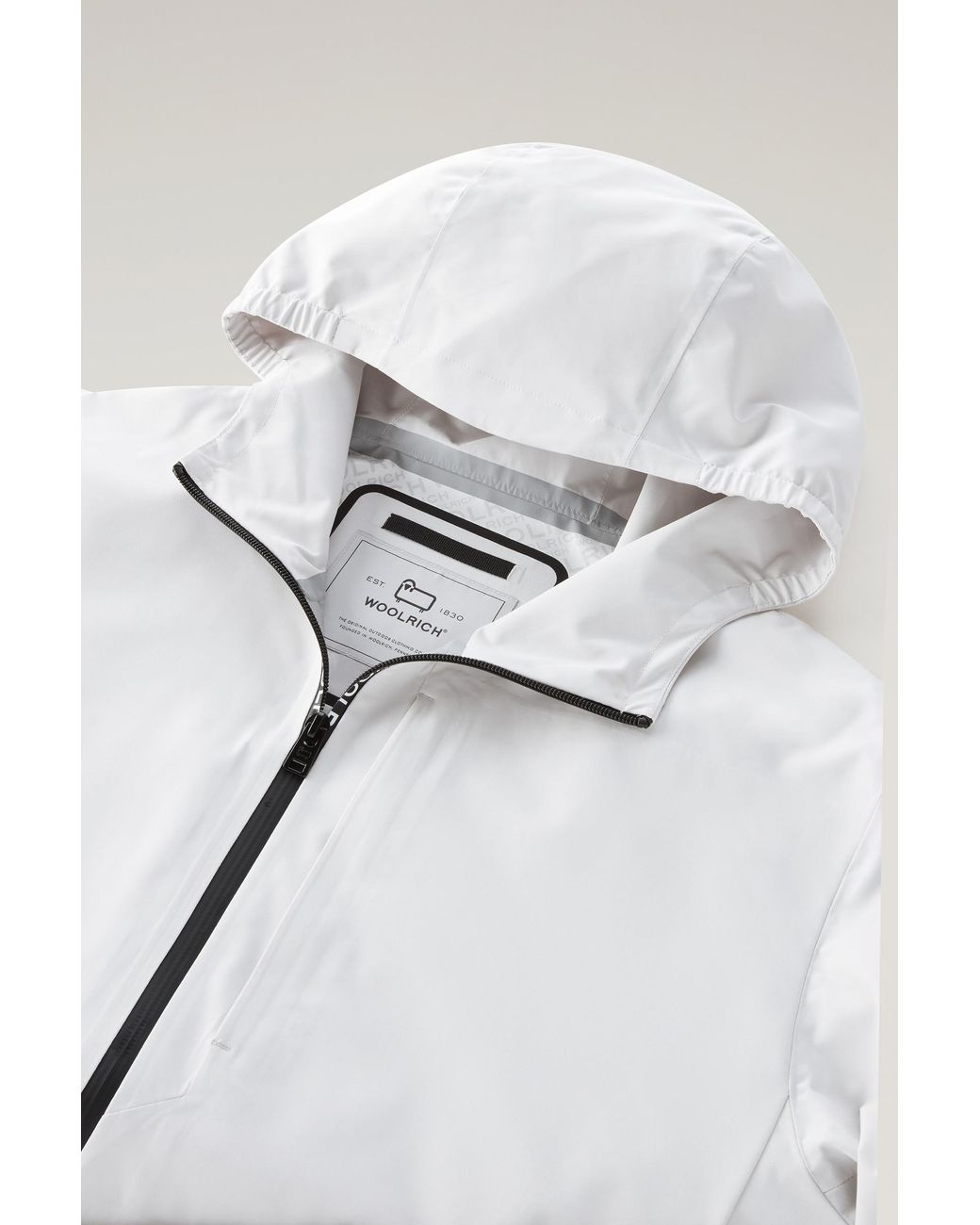 Woolrich Waterproof Pacific Hooded Jacket in White for Men | Lyst