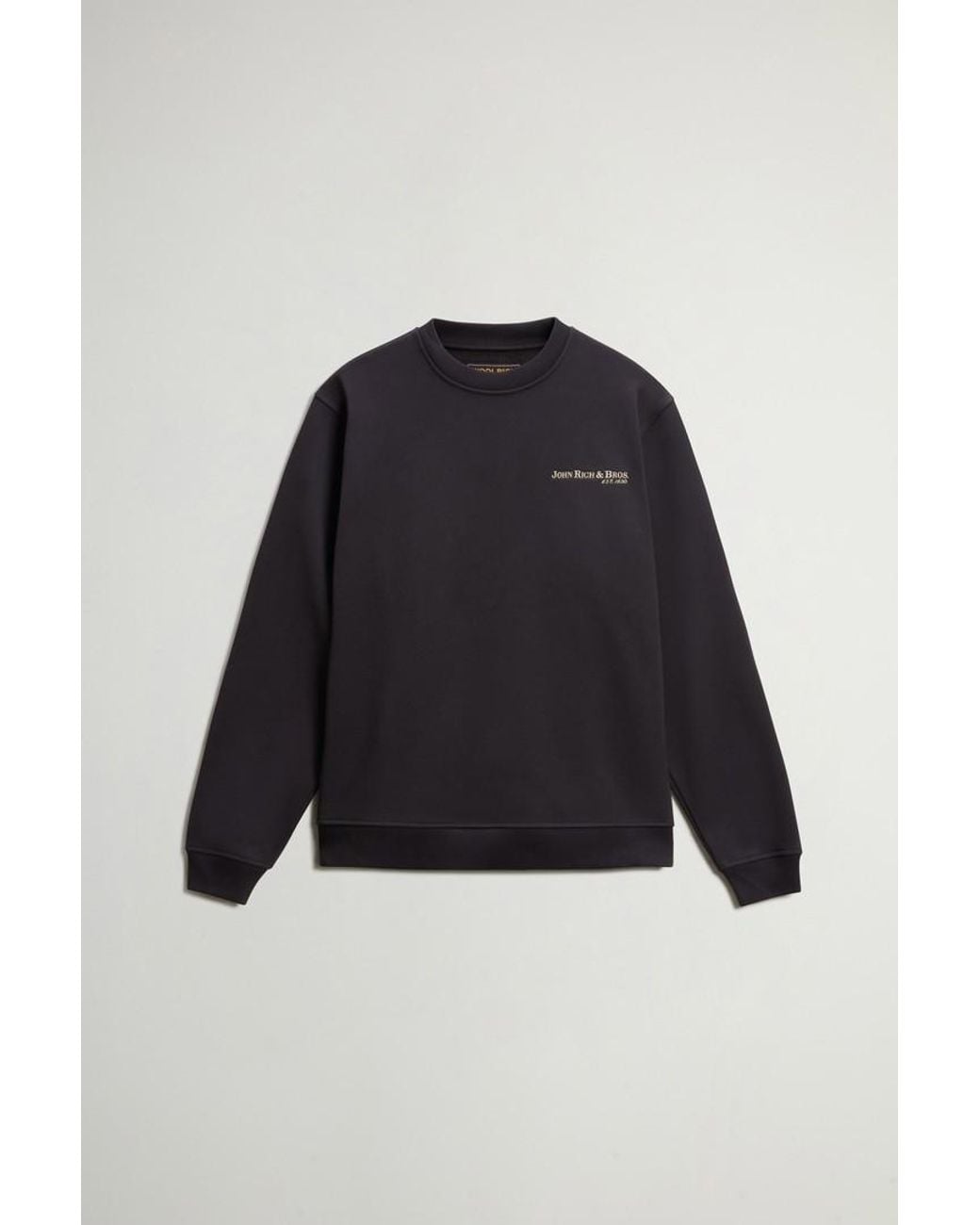 Sudadera De Cuello Redondo De Mezcla De Algodón Con Estampado Para Hombre Talla Woolrich de hombre de color Blue