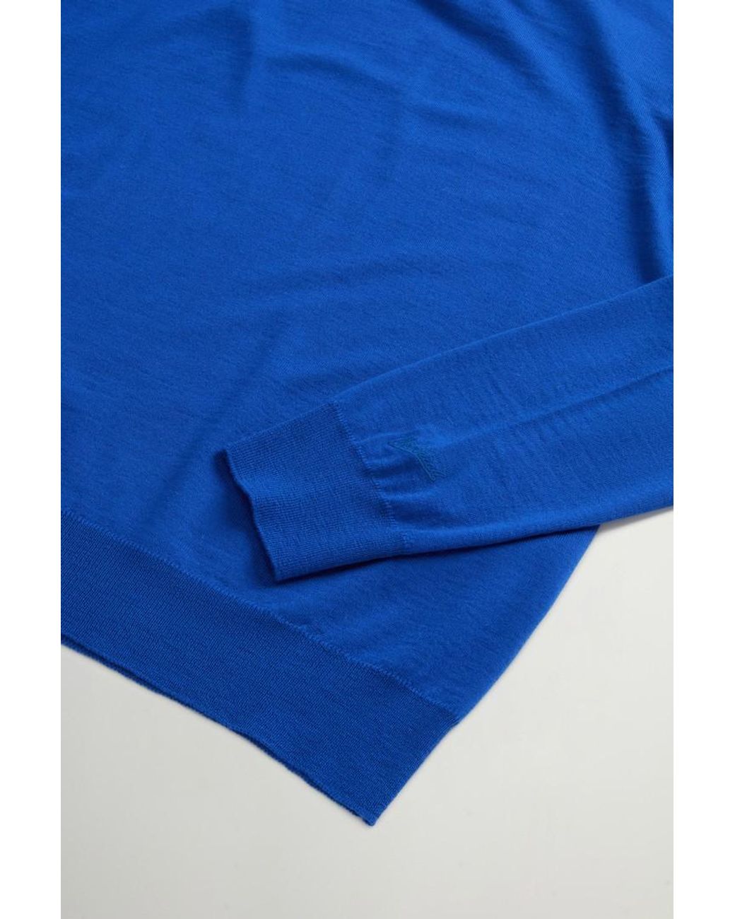 Jersey De Cuello Redondo De Pura Lana Virgen Merina Para Hombre Talla Woolrich de hombre de color Blue