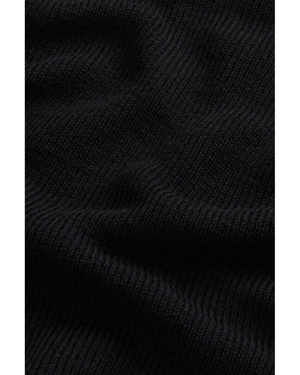 Jersey De Cuello Redondo De Pura Lana Virgen Merina Para Hombre Talla Woolrich de hombre de color Black