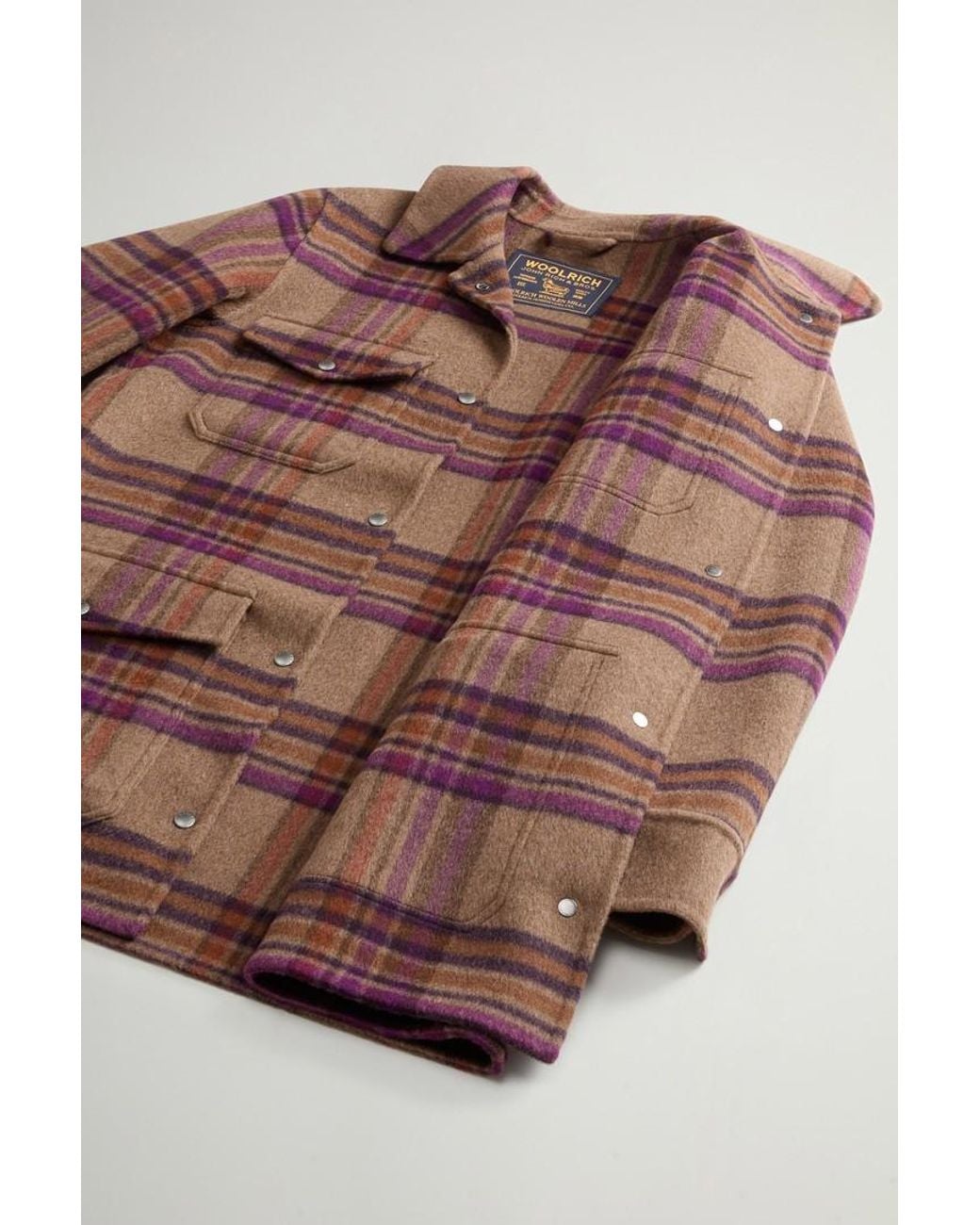 Abrigo De Mezcla De Lana Doble Para Mujer Talla Woolrich de color Blue