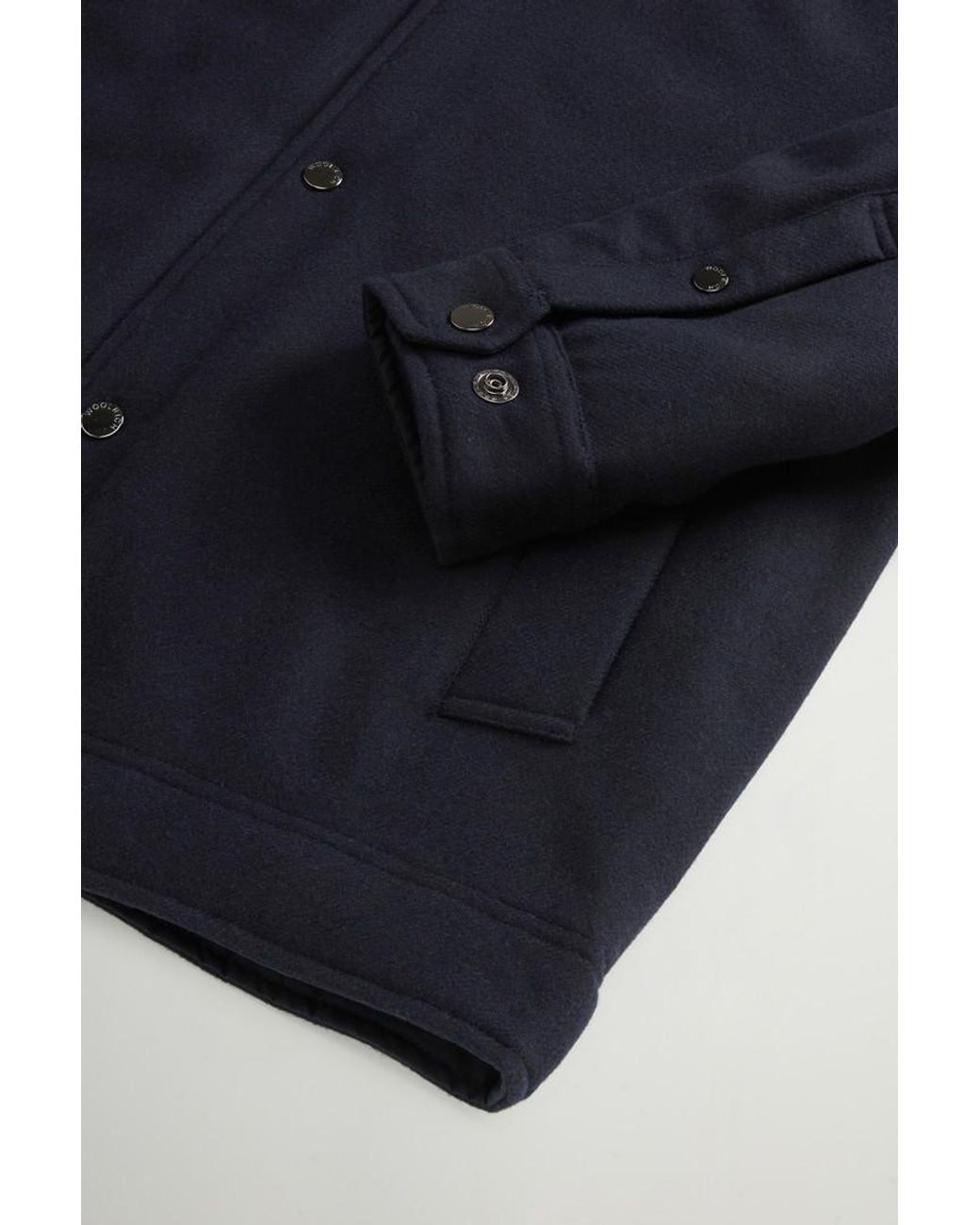 Chaqueta Camisera Keating Acolchada De Mezcla De Lana Italiana Reciclada Para Hombre Talla Woolrich de hombre de color Blue
