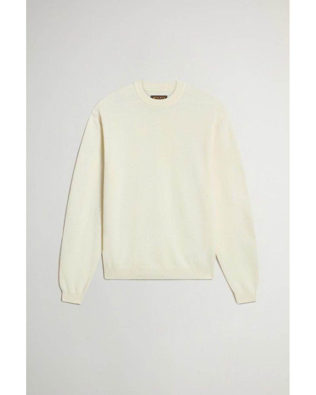 Jersey De Cuello Redondo De Pura Lana Virgen Para Hombre Talla Woolrich de hombre de color Natural